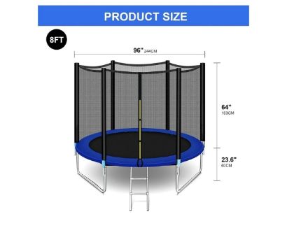 صورة ترمبولين ( نطاطة - نطيطة ) مقاس8 قدم مع شبك من نجمة الالعاب 